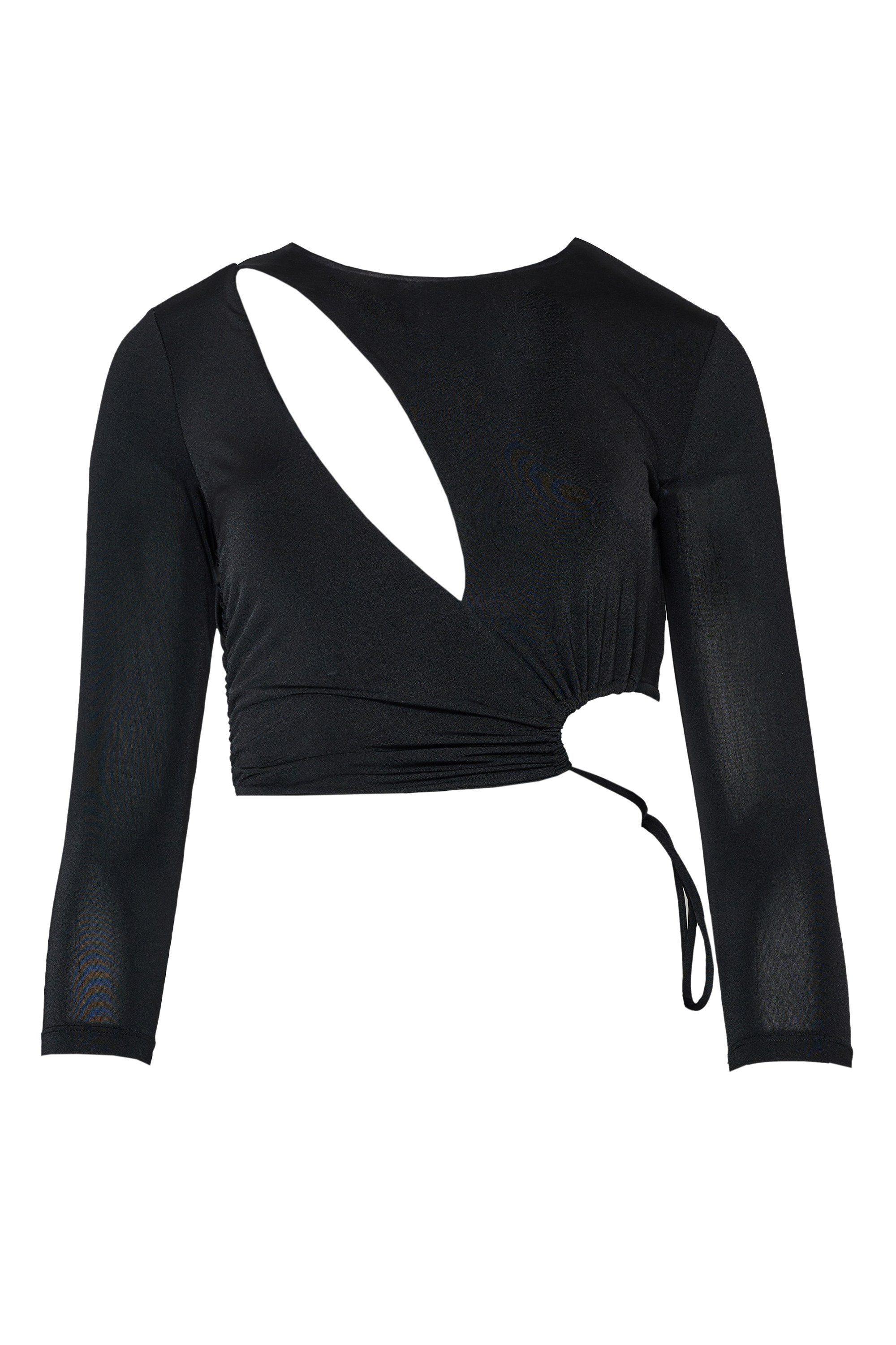 ΜΟΝΟΧΡΩΜΗ ΚΟΝΤΗ ΜΠΛΟΥΖΑ ΜΕ ΑΝΟΙΓΜΑΤΑ φωτογραφία