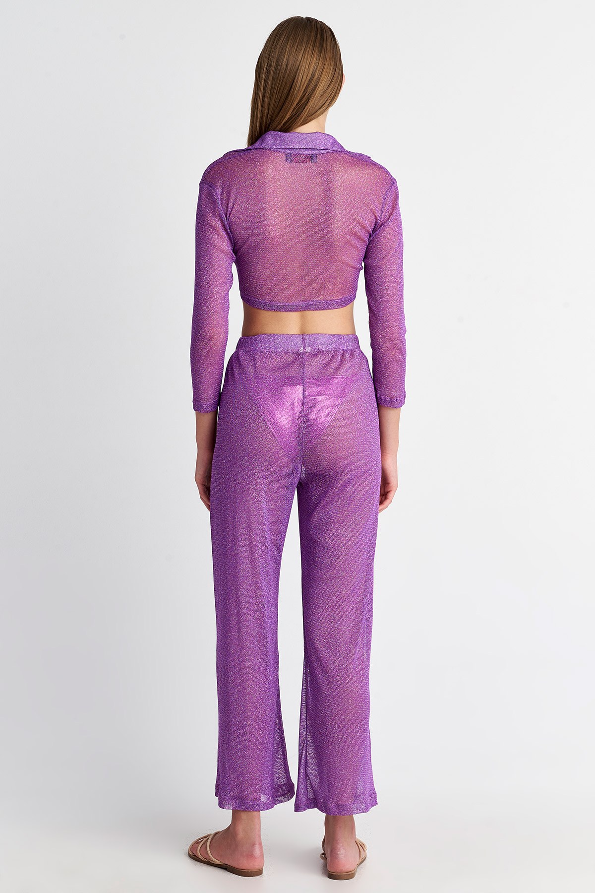 EXCLUSIVE ΔΙΑΦΑΝΟ ΨΗΛΟΜΕΣΟ ΠΑΝΤΕΛΟΝΙ ΜΕ GLITTER φωτογραφία