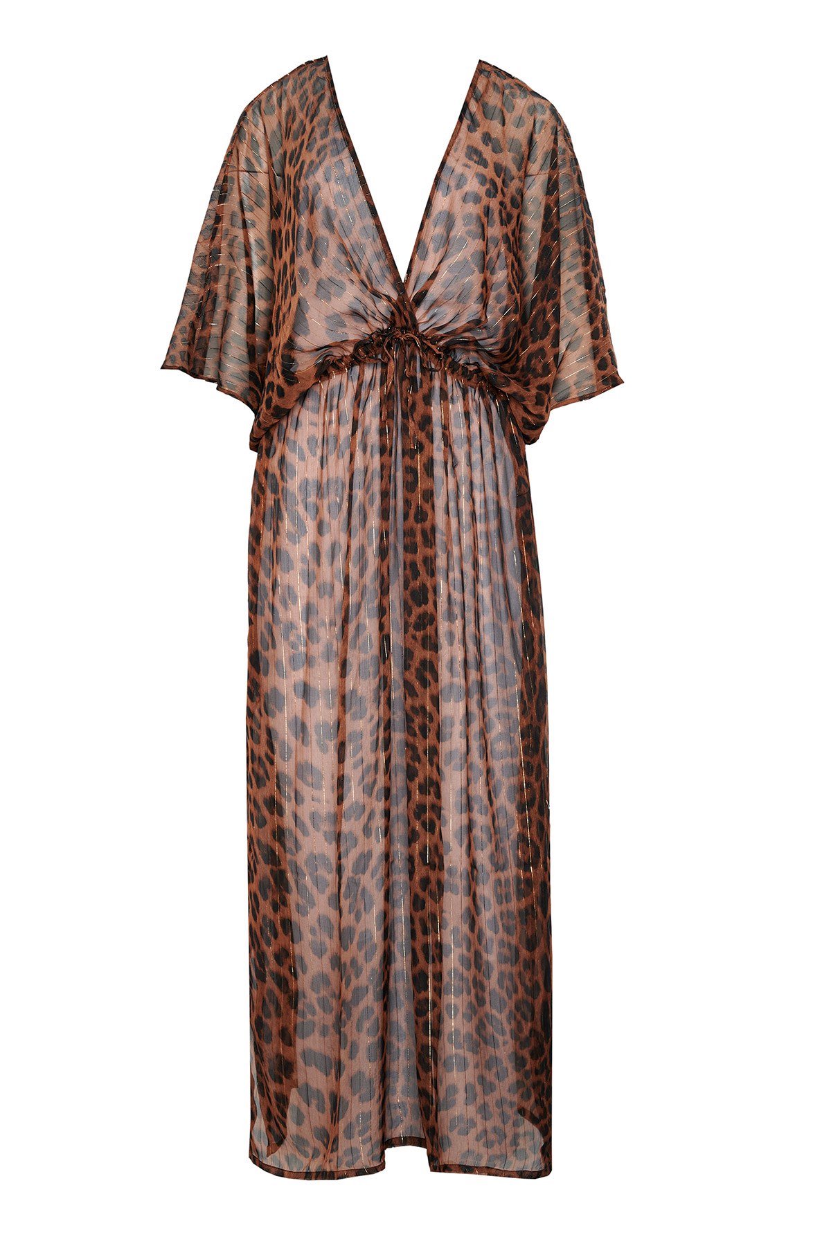 ΔΙΑΦΑΝΟ ΜΑΚΡΥ ΦΟΡΕΜΑ ΜΕ ΛΕΟΠΑΡ ΤΥΠΩΜΑ φωτογραφία