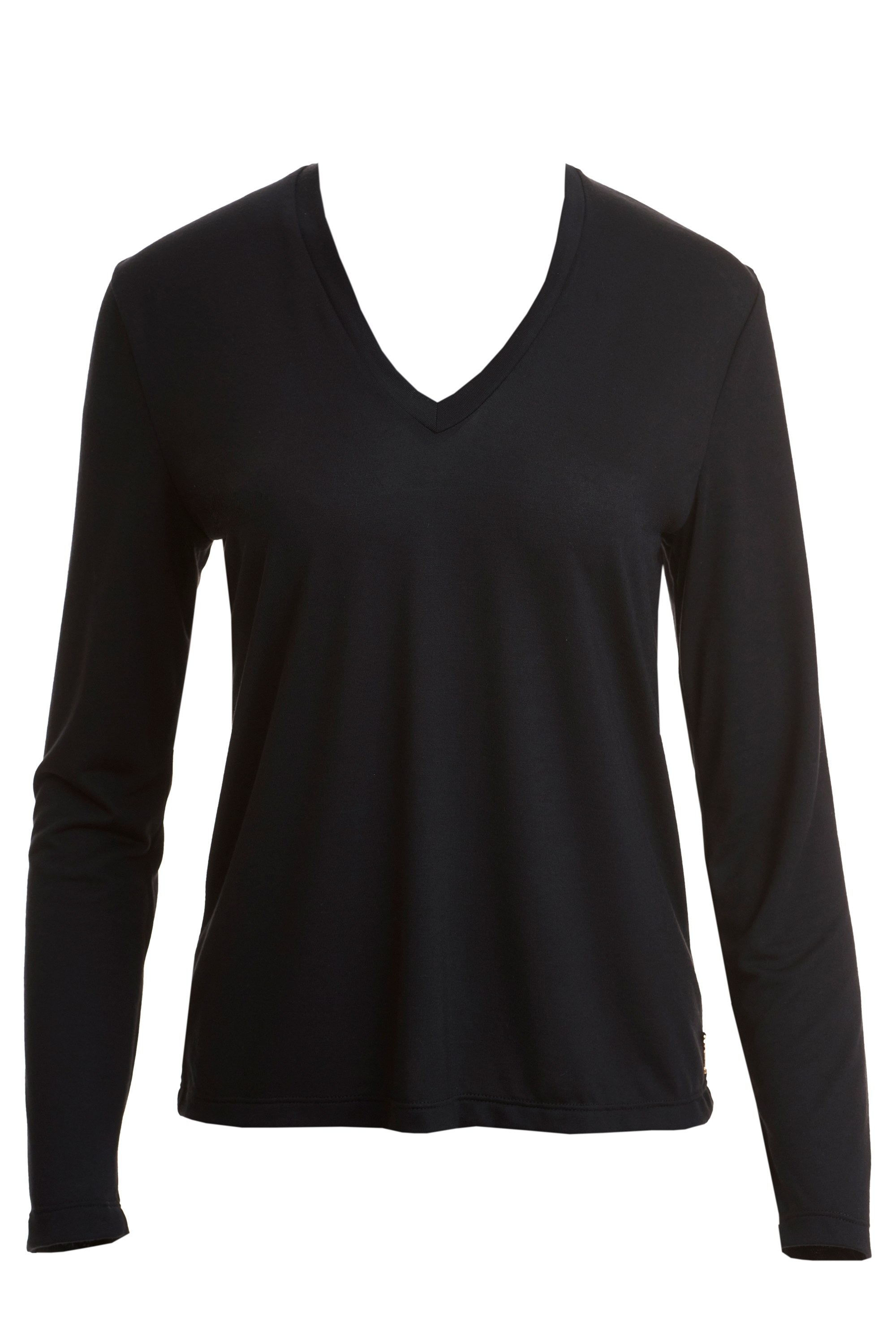 ΒΑΜΒΑΚΕΡΗ BASIC ΜΠΛΟΥΖΑ ΜΕ 'V' ΛΑΙΜΟΚΟΨΗ φωτογραφία