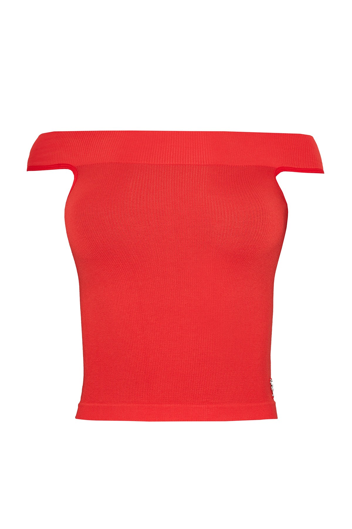 ΡΙΜΠ ΜΠΛΟΥΖΑ ΣΕ ΣΤΕΝΗ ΓΡΑΜΜΗ ΜΕ ΑΚΑΛΥΠΤΟΥΣ ΩΜΟΥΣ φωτογραφία