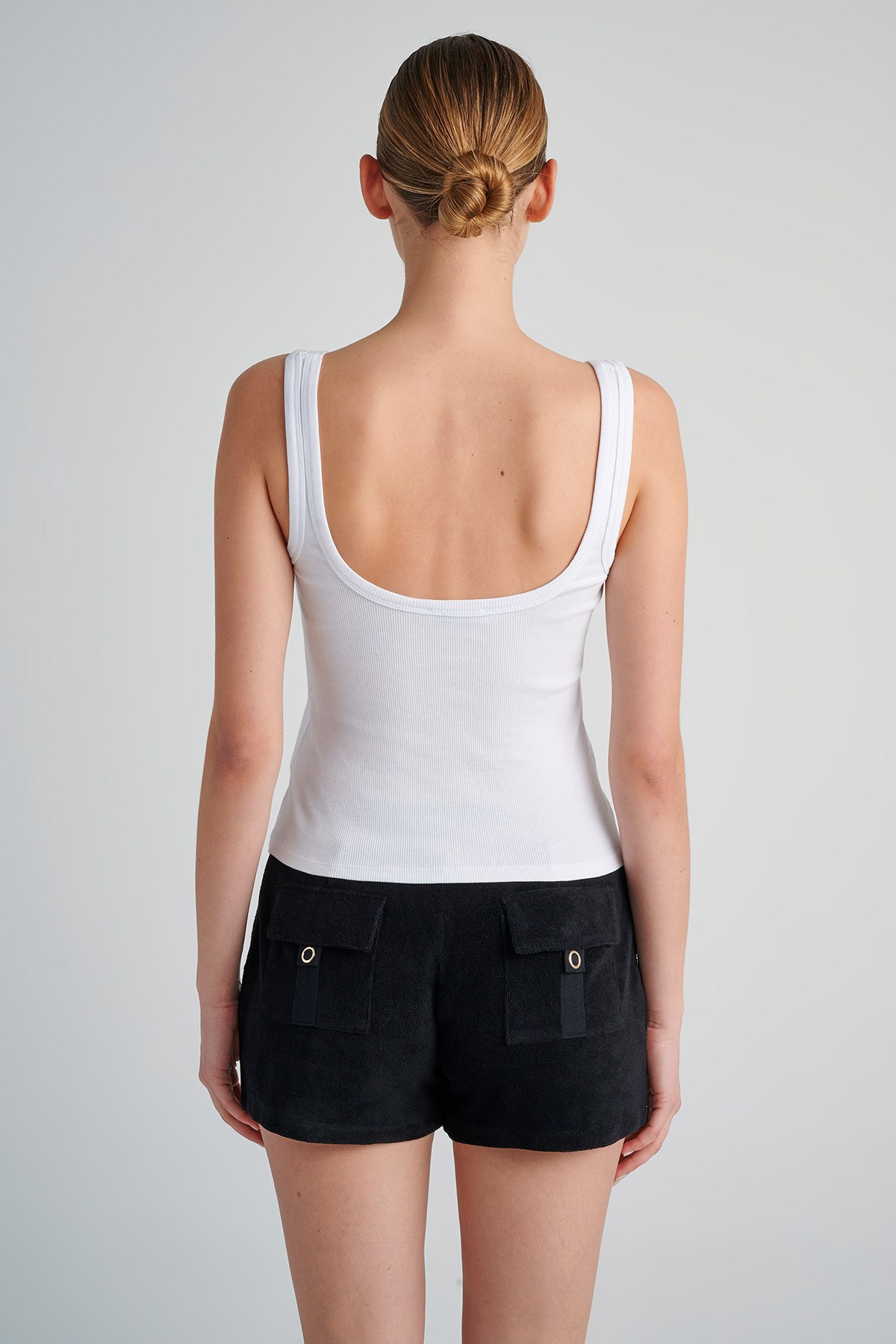 ΒΑΜΒΑΚΕΡΗ ΑΜΑΝΙΚΗ ΕΛΑΣΤΙΚΗ ΡΙΜΠ ΜΠΛΟΥΖΑ φωτογραφία