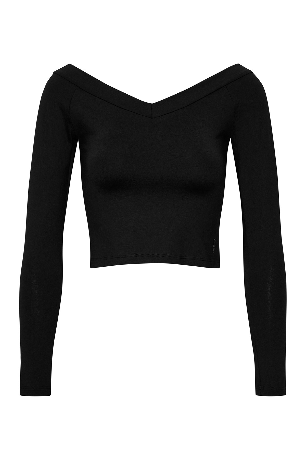 ΜΑΚΡΥΜΑΝΙΚΗ ΜΠΛΟΥΖΑ ΜΕ 'V' ΛΑΙΜΟΚΟΨΗ φωτογραφία