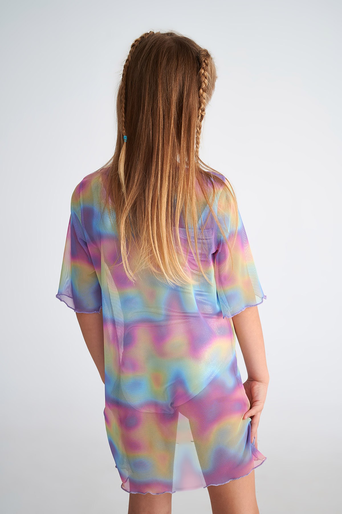 ΙΡΙΔΙΖΟΝ ΠΑΙΔΙΚΟ ΔΙΑΦΑΝΟ ΦΟΡΕΜΑ/ΚΑΦΤΑΝΙ φωτογραφία