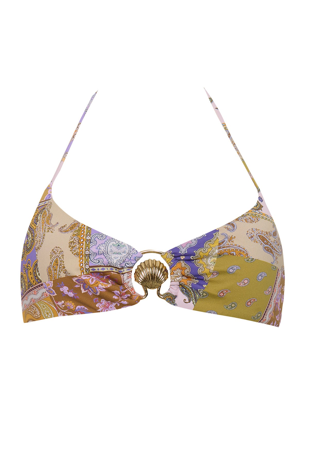 ΤΡΙΓΩΝΙΚΟ ΜΑΓΙΟ ΜΠΙΚΙΝΙ ΤΟΠ ΜΕ ΠΟΛΥΧΡΩΜΟ ΤΥΠΩΜΑ φωτογραφία