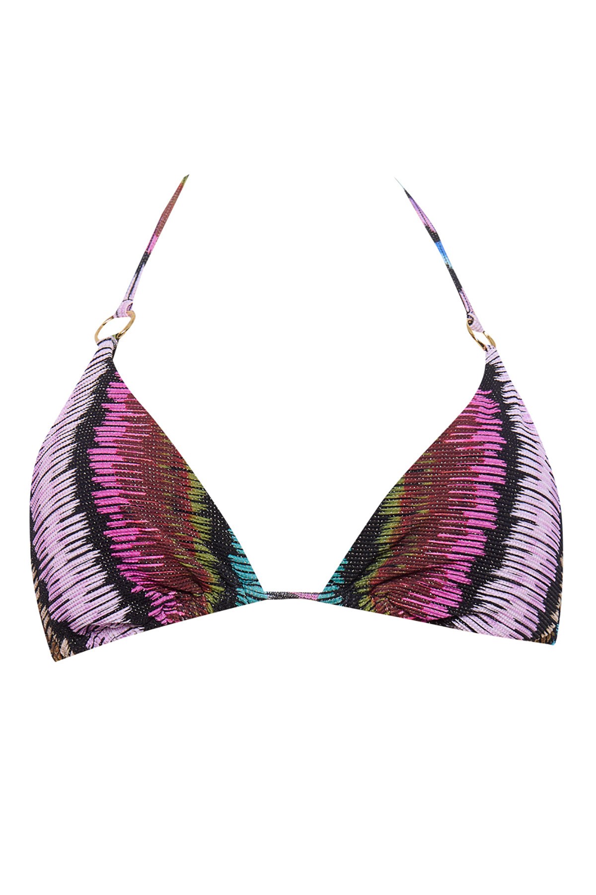 ΤΡΙΓΩΝΙΚΟ ΜΑΓΙΟ ΜΠΙΚΙΝΙ ΤΟΠ ΜΕ ΠΟΛΥΧΡΩΜΟ ΤΥΠΩΜΑ φωτογραφία