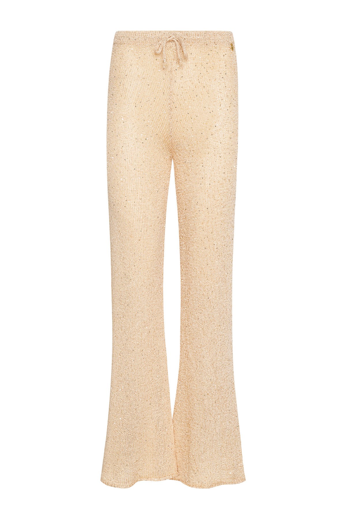 FLARED ΗΜΙΔΙΑΦΑΝΟ LUREX ΠΛΕΚΤΟ ΠΑΝΤΕΛΟΝI φωτογραφία