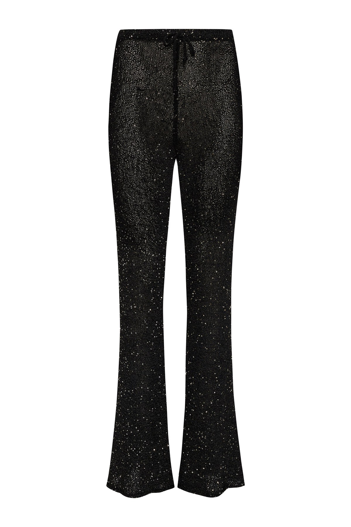 FLARED ΗΜΙΔΙΑΦΑΝΟ LUREX ΠΛΕΚΤΟ ΠΑΝΤΕΛΟΝI φωτογραφία