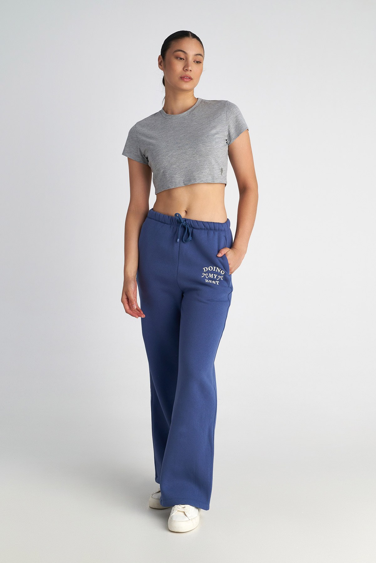 ΒΑΜΒΑΚΕΡΟ WIDE LEG ΠΑΝΤΕΛΟΝΙ ME ΦΛΙΣ ΕΠΕΝΔΥΣΗ φωτογραφία