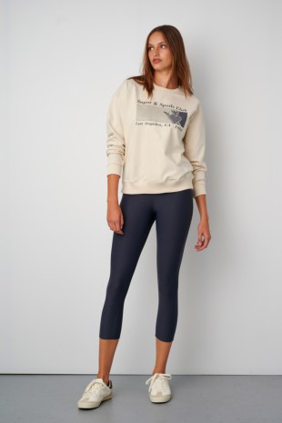 SATIN TOUCH HIGH WAISTED CROP SPORTS LEGGINGS-24845012-920