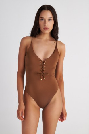 ONEPIECE SWIMSUIT WITH CUT-OUTS AND STUDS-25804728-321