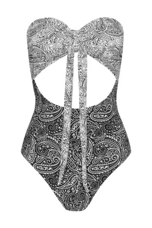 PAISLEY PRINTED ONEPIECE STRAPLESS SWIMSUIT WITH CUT-OUTS-25804746-103