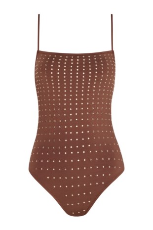 STRASS EMBELLISHED ONEPIECE SWIMSUIT WITH STRAPS-25804760-331