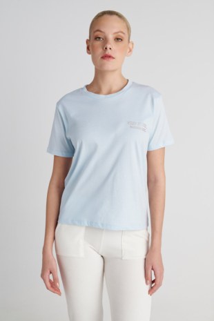 STRASS EMBELLISHED COTTON T-SHIRT IN LOOSE FIT-25832196-421