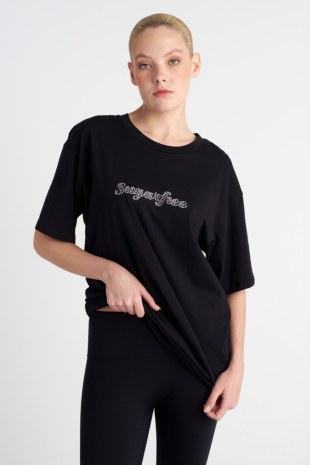 STRASS EMBELLISHED COTTON OVERSIZED T-SHIRT-25832199-110