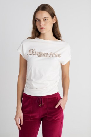 STRASS EMBELLISHED T-SHIRT IN SLIM FIT-25832204-103