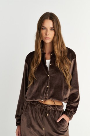 SUPER SOFT VELOUR JACKET WITH SNAP BUTTONS-25833085-324