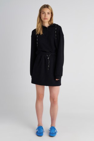 MONOCHROME COTTON MINI SKIRT-25834076-110