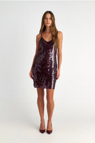 SEQUIN MINI DRESS WITH THIN STRAPS-25834142-635
