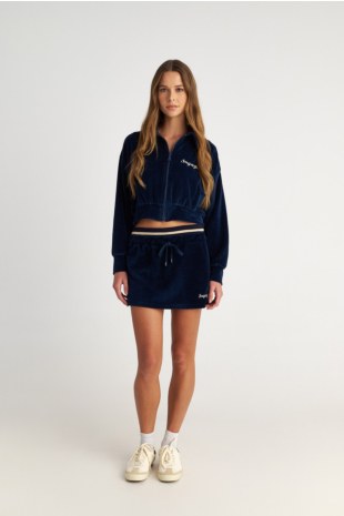 MONOCHROME VELOUR MINI SKIRT-25834183-437