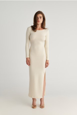 OPEN BACK MONOCHROME LONG DRESS-25834214-306