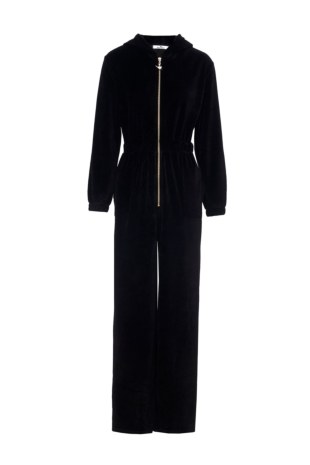 LONG SLEEVED HOODED VELOUR JUMPSUIT-25837211-110