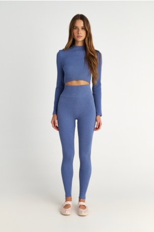 SEAMLESS HIGH-WAISTED SPORTS LEGGINGS WITH GOLD METALLIC THREAD-25865031-438