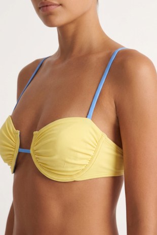 TWO-TONE UNDERWIRE SWIMWEAR BIKINI TOP-26801072-509
