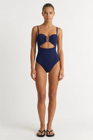 ONEPIECE STRAPLESS SWIMSUIT WITH METALLIC ACCESSORY-26804085-425