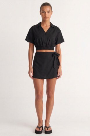 MONOCHROME MINI WRAP SKORT-26805020-110