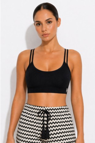 MONOCHROME SEAMLESS CROPPED RIB BRALETTE-26818011-110