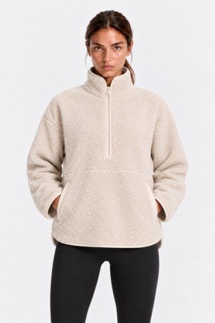 FAUX SHEARLING OVERSIZED SWEATSHIRT-26833052-102