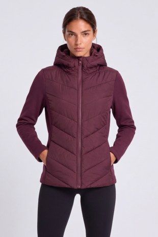 QUILTED PUFFER FITTED JACKET WITH SCUBA-EFFECT SLEEVES-26833066-866