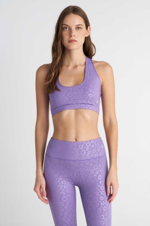 LEOPARD PRINTED SPORTS CROP TOP / BRA-26848023-805