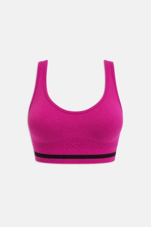 SEAMLESS SPORTS CROP TOP / SPORTS BRA WITH POINTELLE DETAIL-26848036-718