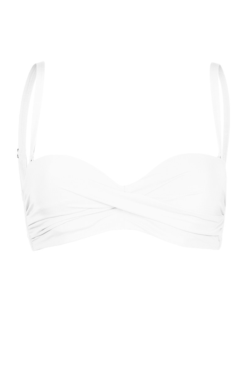 RECYCLED TWIST BANDEAU SWIMWEAR BIKINI TOP IN CUP D-20801000D-100