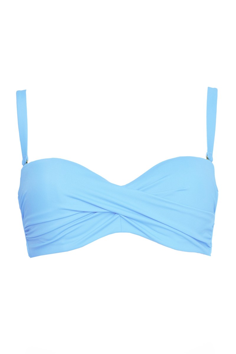 RECYCLED TWIST BANDEAU SWIMWEAR BIKINI TOP IN CUP D-20801000D-309