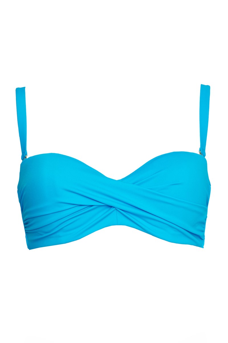 RECYCLED TWIST BANDEAU SWIMWEAR BIKINI TOP IN CUP D-20801000D-411