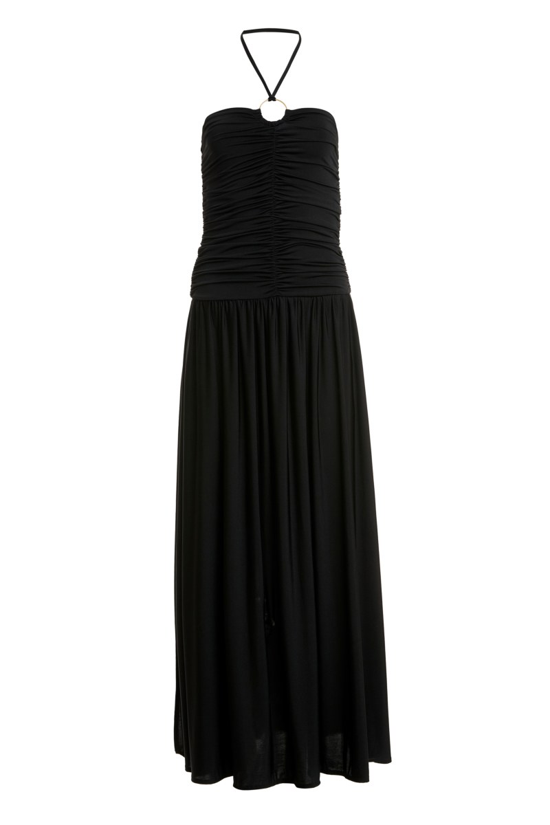 GATHERED MONOCHROME MAXI DRESS-22805087-110