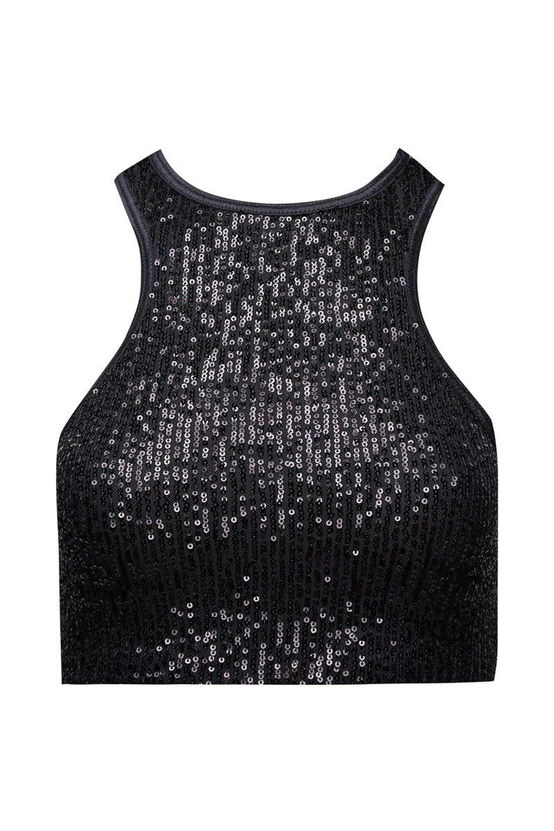 EXCLUSIVE SLEEVELESS TOP WITH SEQUINS-22838251-110