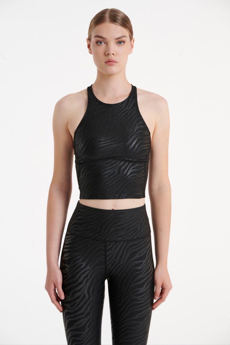 ZEBRA PRINTED CROP TOP / SPORTS BRA-22868143-110