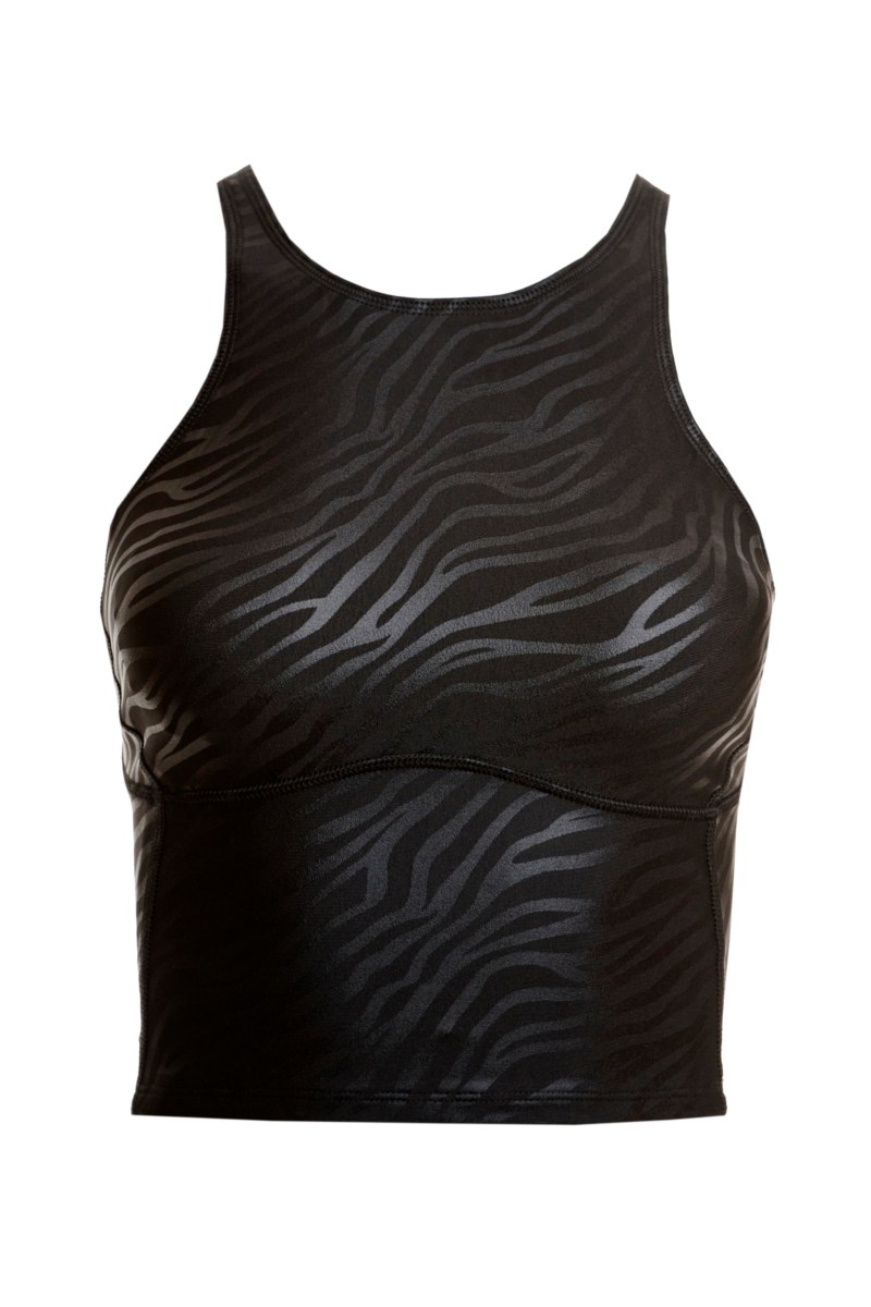 ZEBRA PRINTED CROP TOP / SPORTS BRA