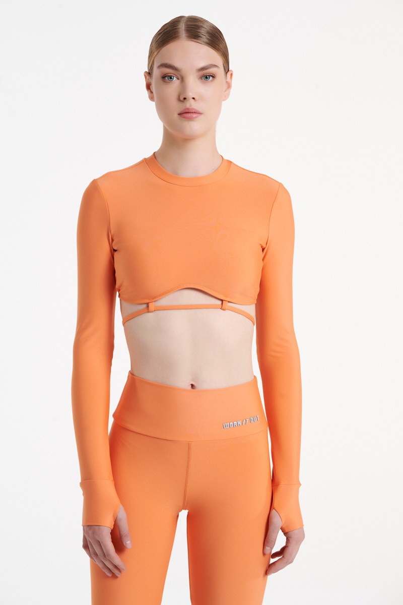 SPORTS CROP TOP WITH THUMB DETAILS-22868145-950
