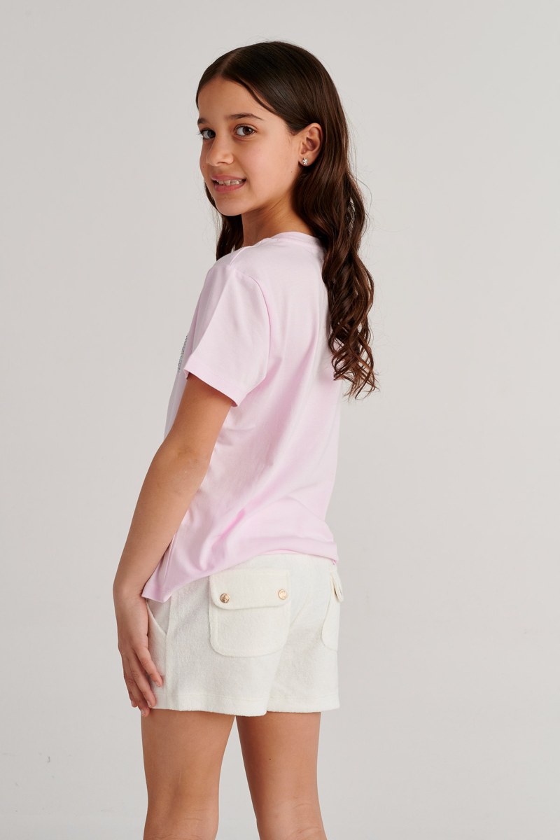 GIRLS MONOCHROME TERRY SHORTS-23610008-102