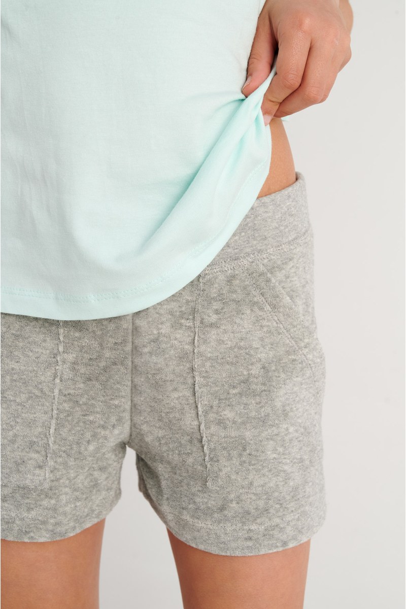 GIRLS MONOCHROME TERRY SHORTS-23610008-210