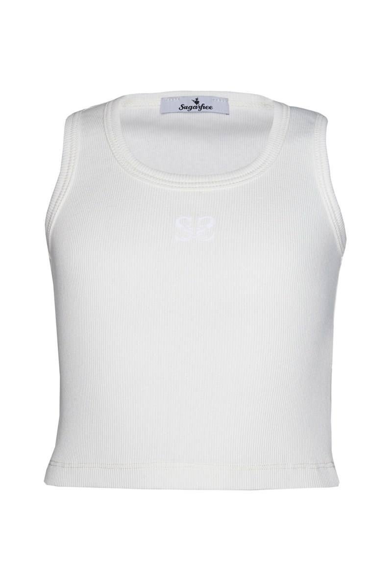 GIRLS RIBBED CROP TOP-23612091-102