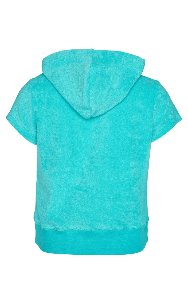 GIRLS SHORT SLEEVED HOODIE TERRY JACKET-23613100-412