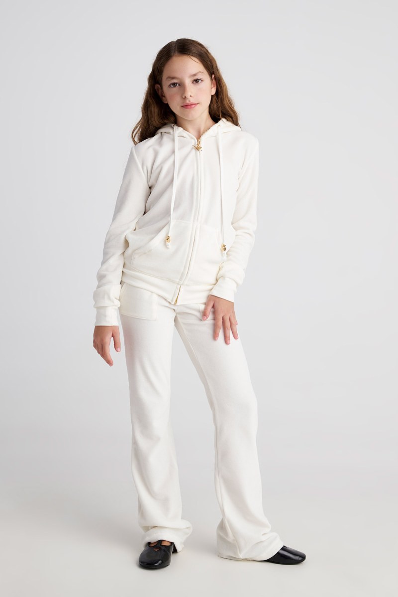 HOODED VELOUR JACKET FOR TEENS-23633000BG-102