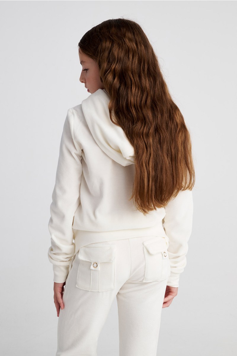 HOODED VELOUR JACKET FOR TEENS-23633000BG-102