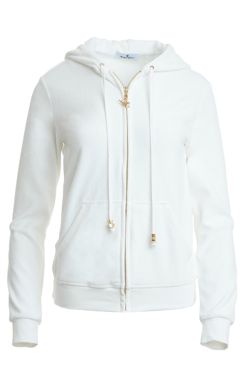 HOODED VELOUR JACKET FOR TEENS-23633000BG-102